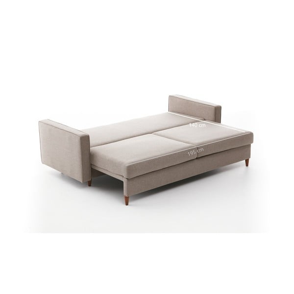 Svjetlo smeđa sklopiva sofa 210 cm Eva – Balcab Home-image-3