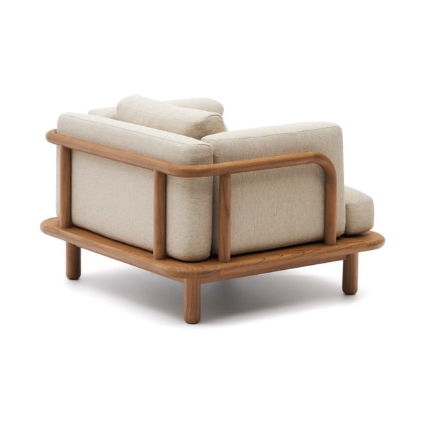 Bež/u prirodnoj boji vrtna fotelja od masivnog drveta Turqueta – Kave Home-image-4