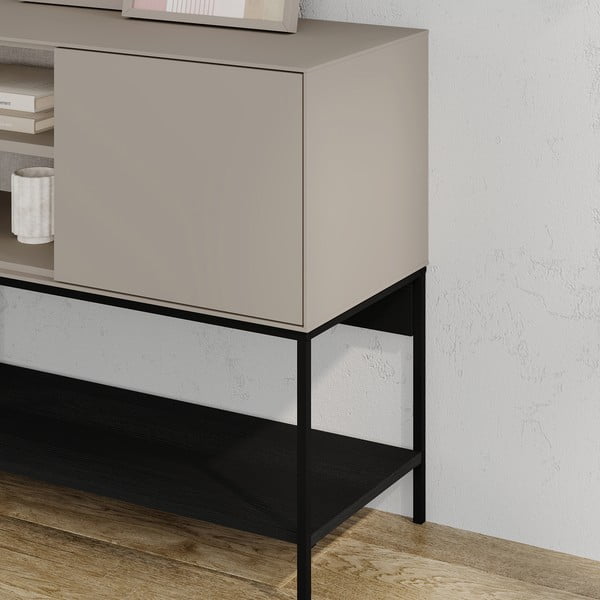 Crna/krem komoda 180x80x40 cm Amira – Marckeric-image-4