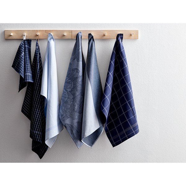 Plavi Södahl geometrijski pamučni kuhinjski ručnik, 50 x 70 cm-image-1