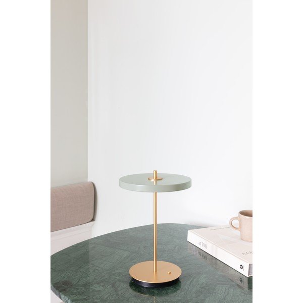 Svijetlo zelena LED stolna lampa s mogućnosti zatamnjivanja s metalnim sjenilom (visina 31 cm) Asteria Move – UMAGE-image-1