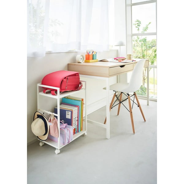 Bijeli metalni regal na kotačima 42x60 cm Tower – YAMAZAKI-image-2