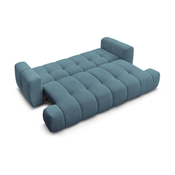 Plava sklopiva/s prostorom za odlaganje sofa 251 cm Fuji – Bobochic Paris-image-4