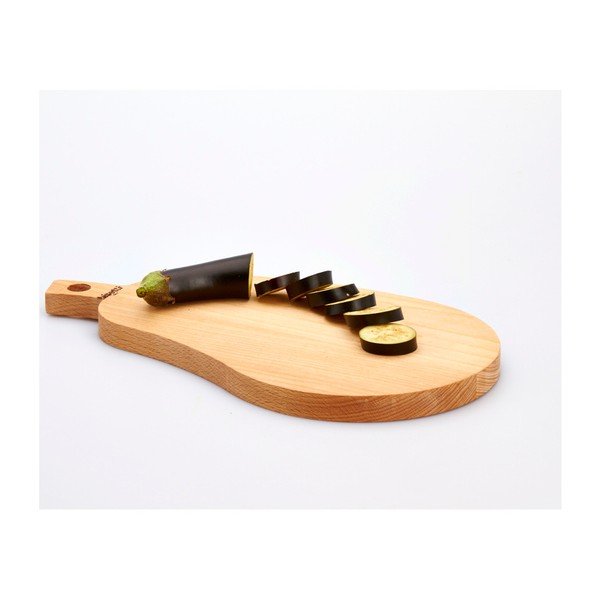 Daska za rezanje od drva bukve Bisetti Eggplant, 20 x 36 cm-image-1