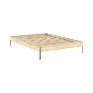 Bračni krevet od masivnog bora s podnicom 140x200 cm u prirodnoj boji Core – Karup Design