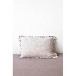 Prirodna lanena jastučnica s naboranim rubom Linen Tales, 50 x 60 cm