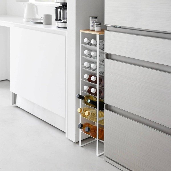 Bijeli metalni držač za boce vina broj boca 16 kom 20x88,5x19 cm Tower – YAMAZAKI-image-3