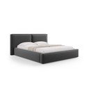 Tamno sivi baršunasti tapecirani bračni krevet s prostorom za odlaganje s podnicom 180x200 cm Arendal – Cosmopolitan Design