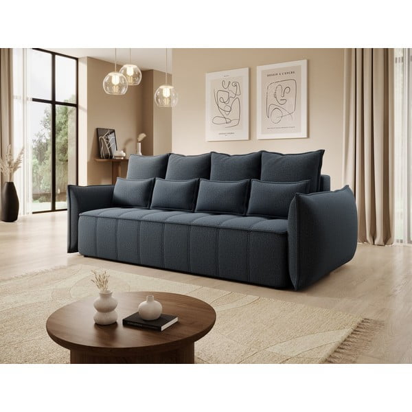 Plava sklopiva/s prostorom za odlaganje sofa od šenila 242 cm Weltton – ELTAP-image-3