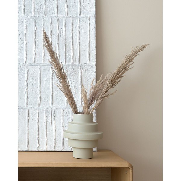 Bež čelična vaza (visina 23 cm) Velia – Kave Home-image-1