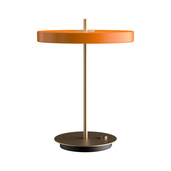 Narančasta LED stolna lampa s mogućnosti zatamnjivanja s metalnim sjenilom (visina 41,5 cm) Asteria Table – UMAGE