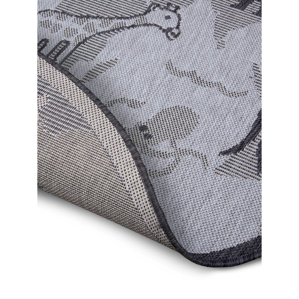 Sivi okrugli tepih ø 120 cm Animal World – Hanse Home-image-3