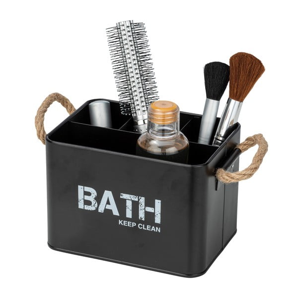 Crni organizator za kupaonicu s 4 pretinca Wenko Gara-image-2