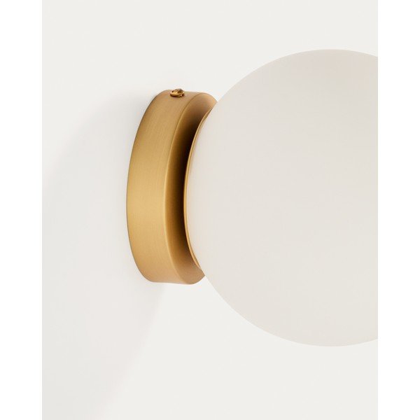Bijela/u zlatnoj boji zidna lampa ø 15 cm Brisia – Kave Home-image-3