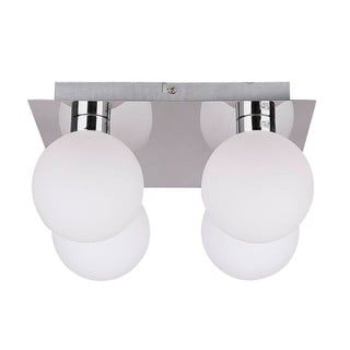Stropna lampa srebrne boje sa staklenim sjenilom 25x25 cm Oden - Candellux Lighting