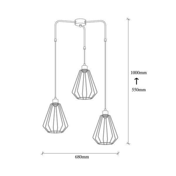 Crna metalna viseća svjetiljka Opviq lights Mathaios-image-2