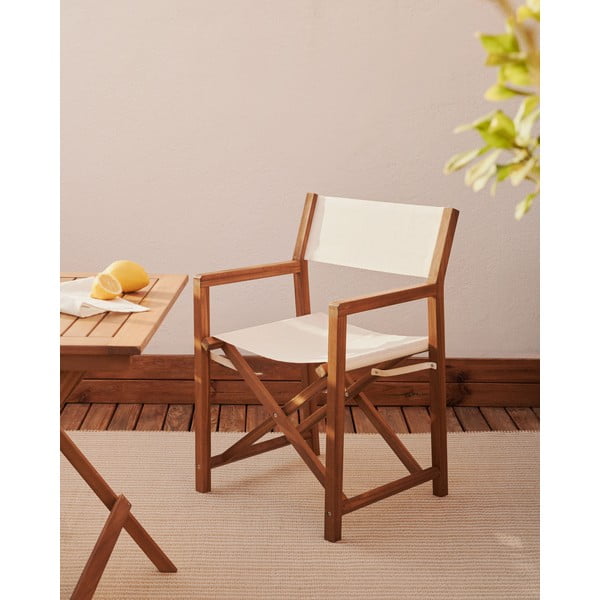 Bijele/u prirodnoj boji vrtne stolice u setu 2 kom od masivnog drveta Thianna – Kave Home-image-1