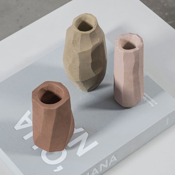 Ružičasta vaza od polyresina (visina 15,5 cm) Nuki – Mette Ditmer Denmark-image-3