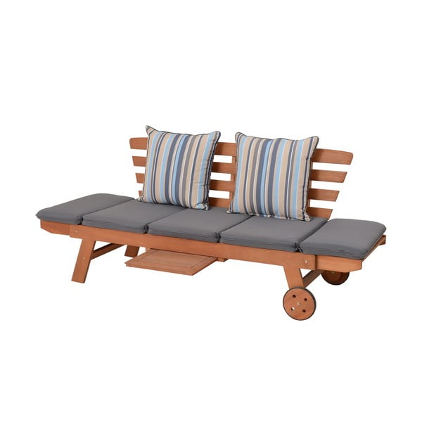 Smeđa vrtna klupa od masivnog drveta Rincon – Garden Pleasure-image-4