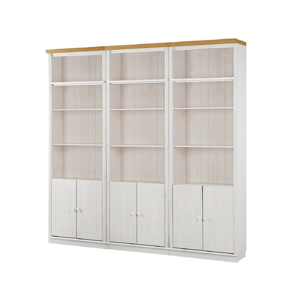 Bijela biblioteka od masivnog bora 222x223 cm Anita – Støraa-image-2