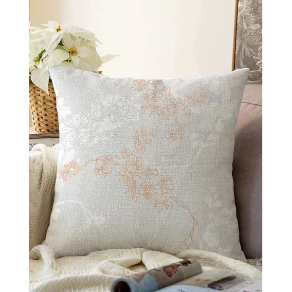 Siva jastučnica s udjelom pamuka Minimalist Cushion Covers Bloom, 55 x 55 cm