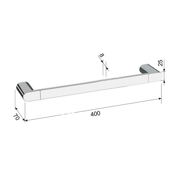 Bijeli mjedeni zidni držač za ručnike Flori – Sapho-image-1