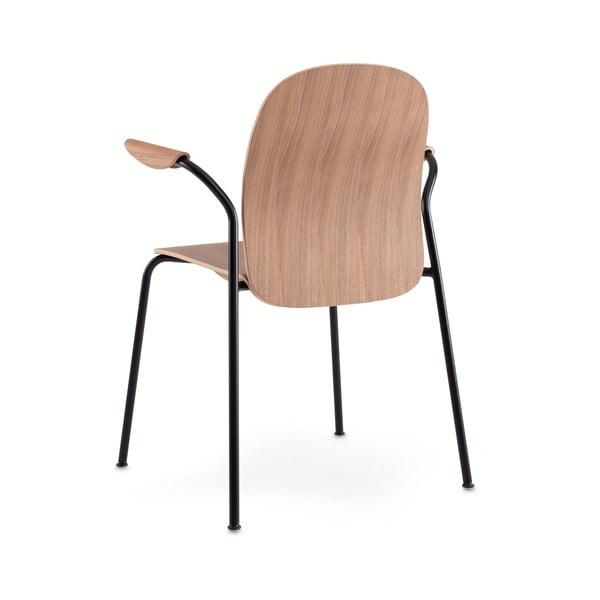 Konjak smeđe/u prirodnoj boji blagovaonske stolice u setu s naslonima za ruke/sklopive 2 kom u dekoru oraha Book – Gazzda-image-4