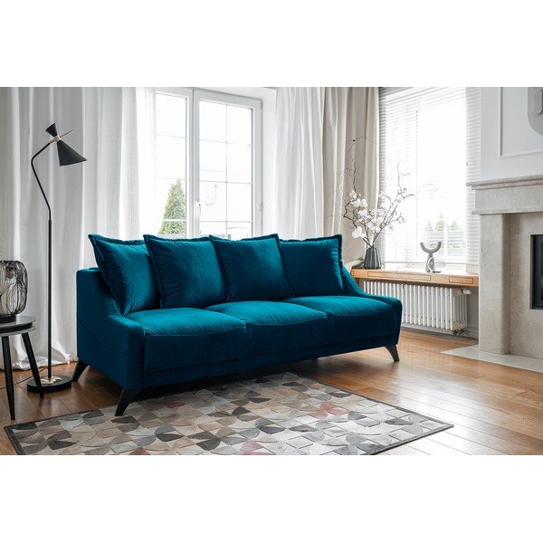 Petrolej plava baršunasta sofa Miuform Royal Rose-image-3