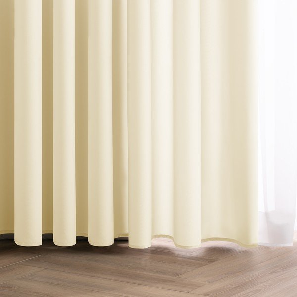 Zavjesa za djelomično zamračenje boje slonovače 140x250 cm Carli Tie – Restilo-image-1