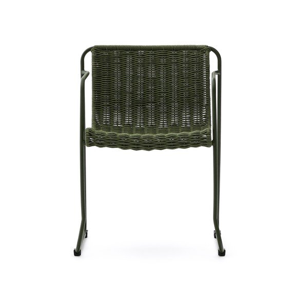 Zelena metalna vrtna stolica Maurina – Kave Home-image-2