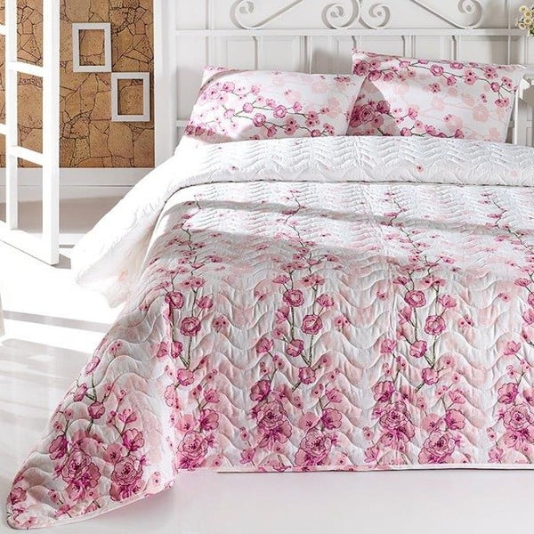 Lagani prošivenii prekrivač za bračni krevet krevet s jastučnicama La Vie, 200 x 220 cm