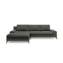 Tamnosivi kutni kauč na razvlačenje Windsor & Co Sofas Planet, lijevi kut
