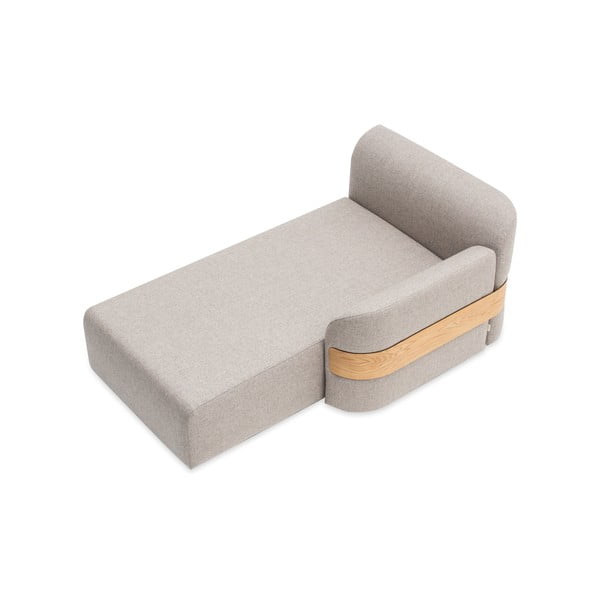 Svijetlo sivi kauč (lijevi kut) od mješavine vune i lana Hugg - Gazzda-image-2