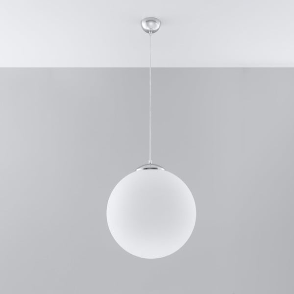 Bijela viseća svjetiljka sa staklenim sjenilom ø 40 cm Bianco – Nice Lamps