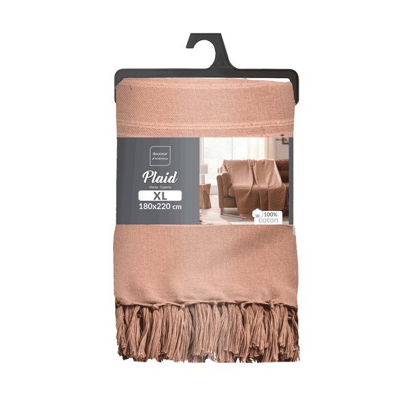 Pamučan prekrivač boje terakote 125x150 cm Lilia – douceur d'intérieur-image-2