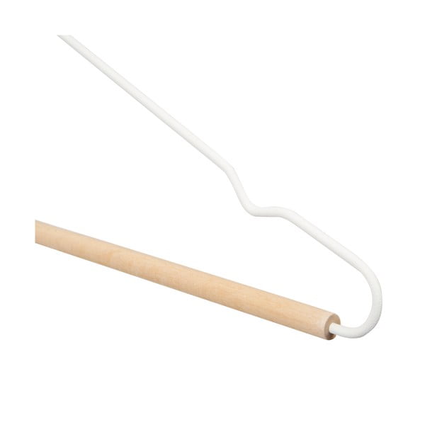 Set od 2 bijele vješalice s drvenim detaljem Compactor Frosted-image-4