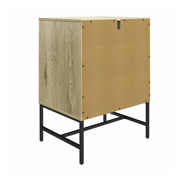 Vitrina za vino u dekoru bora u prirodnoj boji za 6 boca, 60x83 cm Tamlin - Queer Eye-image-3