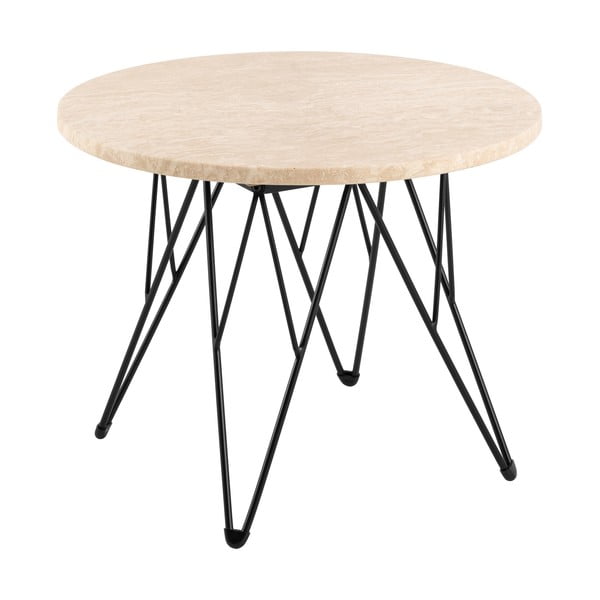 Okrugao pomoćni stol s pločom stola u mramornom dekoru ø 55 cm Prunus – Actona