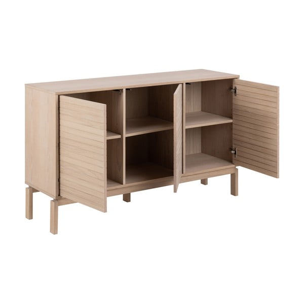 Niska komoda u dekoru hrasta u prirodnoj boji 135x80 cm Linley – Actona-image-3