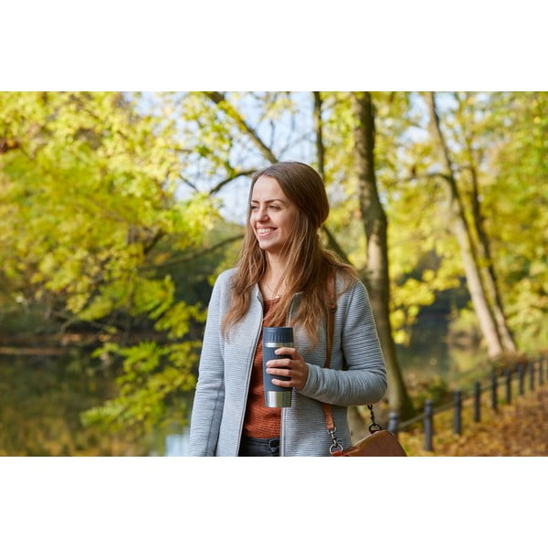 Siva termo šalica 0,36 l Easy Twist - Tefal-image-1