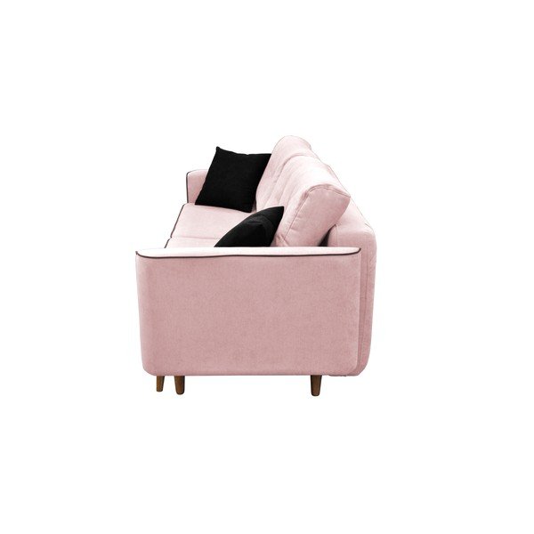 Ružičasti trosjed na razvlačenje sa svijetlim nogama Mazzini Sofas Ivy-image-2