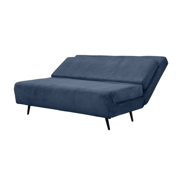 Plava sklopiva sofa od samta 140 cm Mallory – Støraa-image-1