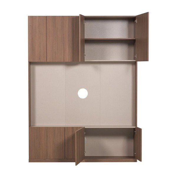 Modularni TV set u tamnoj prirodnoj boji 160x215 cm Build – WOOOD-image-2