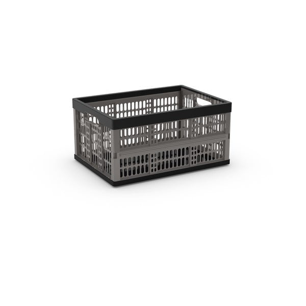 Siva plastična kutija za pohranu 47,5x34,5x23,5 cm Folding Crate – KIS