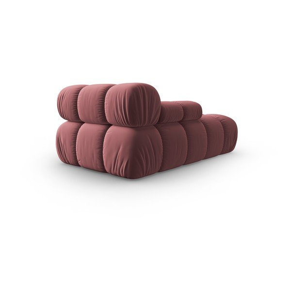 Ružičasta baršunasti ležaljka (s lijevim kutom) Bellis – Micadoni Home-image-4