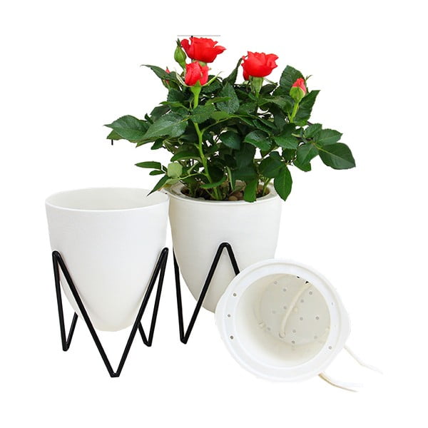 Bijela samozalijevajuća tegla za cvijeće Tomasucci Poppy, ø 19 cm-image-3