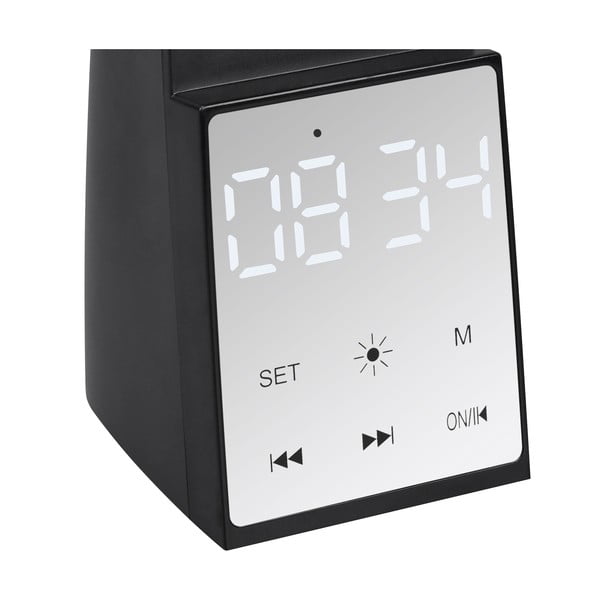 Mat crna LED stolna lampa s tajmerom (visina 45 cm) Linus – Trio-image-1