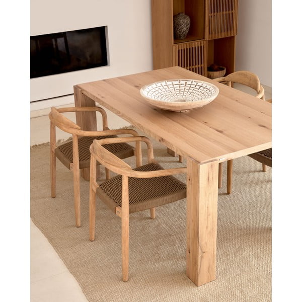 Blagovaonski stol u dekoru hrasta 100x200 cm Deyanira – Kave Home-image-3