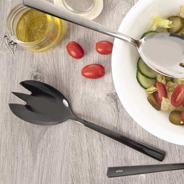 Pribor za salatu od nehrđajućeg čelika Black – Orion-image-1