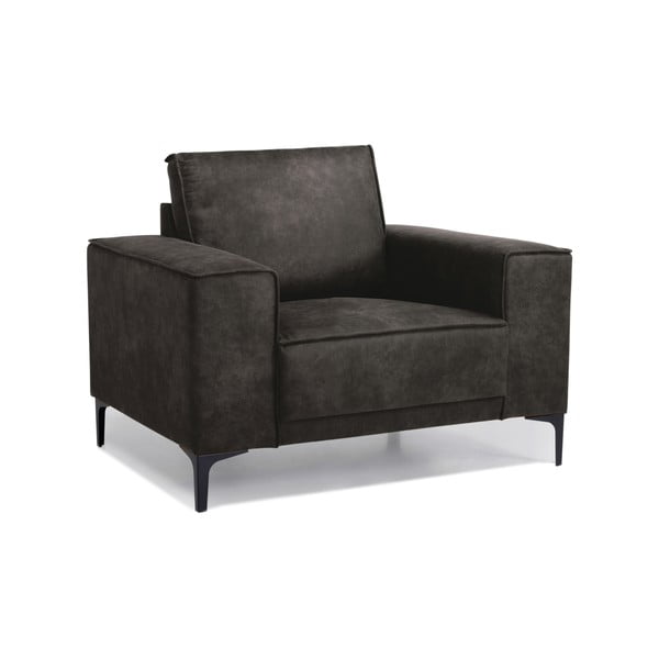 Antracit siva fotelja od imitacije kože Scandic Copenhagen Preston